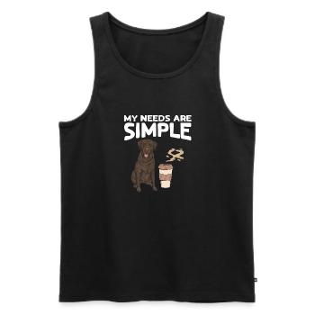 Chocolate Labrador Retriever Hund - Männer Premium Bio Tank Top - Schwarz - Vorne - Michal (187cm)