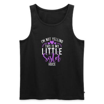 Little Sister Gifts - Männer Premium Bio Tank Top - Schwarz - Vorne - Michal (187cm)