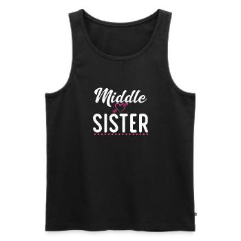 Middle Sister Gifts - Männer Premium Bio Tank Top - Schwarz - Vorne - Michal (187cm)