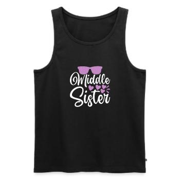Middle Sister Gifts - Männer Premium Bio Tank Top - Schwarz - Vorne - Michal (187cm)