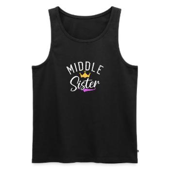 Middle Sister Gifts - Männer Premium Bio Tank Top - Schwarz - Vorne - Michal (187cm)