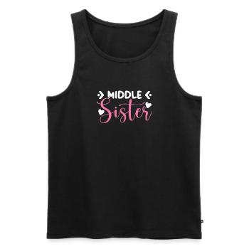 Middle Sister Gifts - Männer Premium Bio Tank Top - Schwarz - Vorne - Michal (187cm)