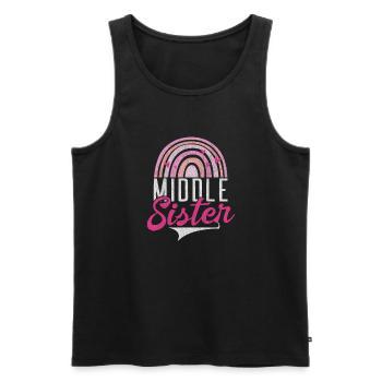 Middle Sister Gifts - Männer Premium Bio Tank Top - Schwarz - Vorne - Michal (187cm)