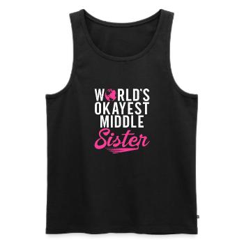 Middle Sister Gifts - Männer Premium Bio Tank Top - Schwarz - Vorne - Michal (187cm)