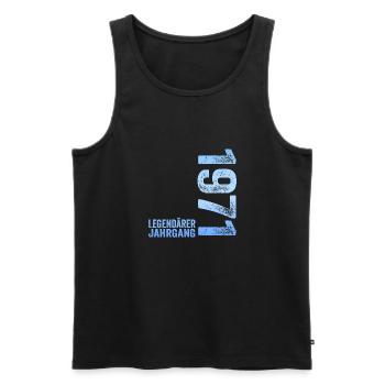 53. Geburtstag Legendärer Jahrgang 1971 53 Jahre - Männer Premium Bio Tank Top - Schwarz - Vorne - Michal (187cm)