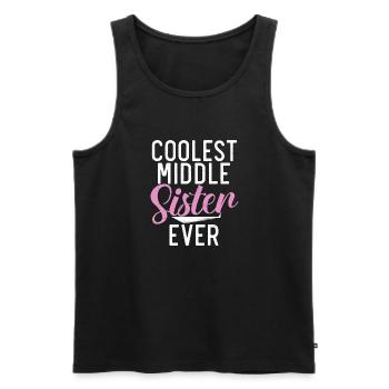 Middle Sister Gifts - Männer Premium Bio Tank Top - Schwarz - Vorne - Michal (187cm)