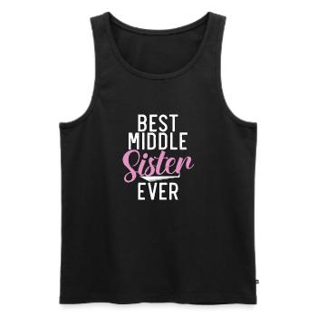 Middle Sister Gifts - Männer Premium Bio Tank Top - Schwarz - Vorne - Michal (187cm)