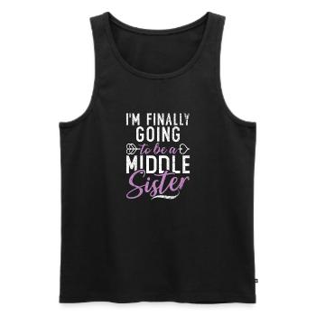 Middle Sister Gifts - Männer Premium Bio Tank Top - Schwarz - Vorne - Michal (187cm)