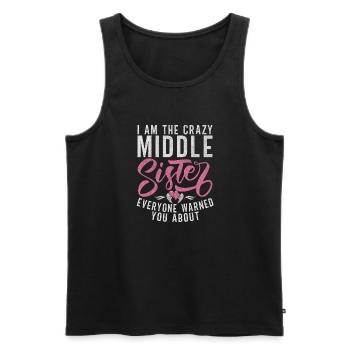 Middle Sister Gifts - Männer Premium Bio Tank Top - Schwarz - Vorne - Michal (187cm)