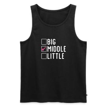 Middle Sister Gifts - Männer Premium Bio Tank Top - Schwarz - Vorne - Michal (187cm)