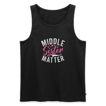 Middle Sister Gifts - Männer Premium Bio Tank Top - Schwarz - Vorne - Michal (187cm)