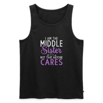Middle Sister Gifts - Männer Premium Bio Tank Top - Schwarz - Vorne - Michal (187cm)