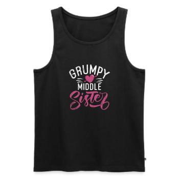Middle Sister Gifts - Männer Premium Bio Tank Top - Schwarz - Vorne - Michal (187cm)