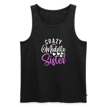Middle Sister Gifts - Männer Premium Bio Tank Top - Schwarz - Vorne - Michal (187cm)