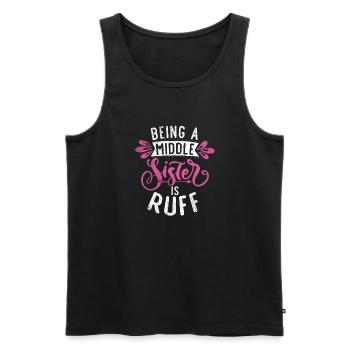 Middle Sister Gifts - Männer Premium Bio Tank Top - Schwarz - Vorne - Michal (187cm)