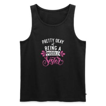 Middle Sister Gifts - Männer Premium Bio Tank Top - Schwarz - Vorne - Michal (187cm)