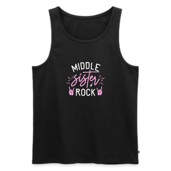 Middle Sister Gifts - Männer Premium Bio Tank Top - Schwarz - Vorne - Michal (187cm)