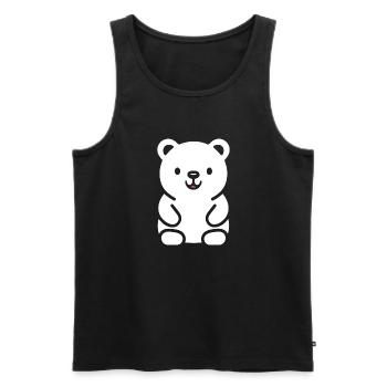 Little teddy bear teddy bear - Men's Premium Organic Tank Top - black - Front - AI Model Male 178 light (178cm)