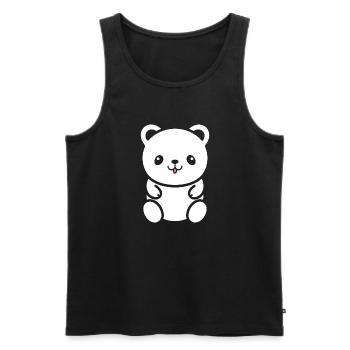 Little teddy bear teddy bear - Men's Premium Organic Tank Top - black - Front - AI Model Male 178 light (178cm)