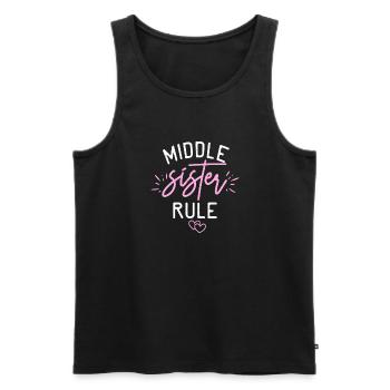 Middle Sister Gifts - Männer Premium Bio Tank Top - Schwarz - Vorne - Michal (187cm)