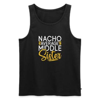 Middle Sister Gifts - Männer Premium Bio Tank Top - Schwarz - Vorne - Michal (187cm)