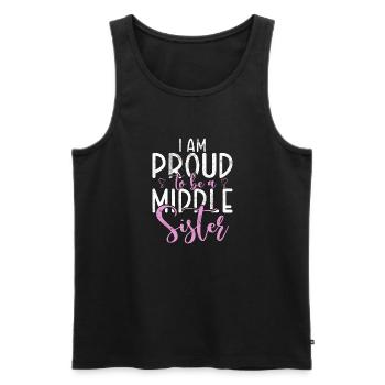 Middle Sister Gifts - Männer Premium Bio Tank Top - Schwarz - Vorne - Michal (187cm)