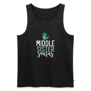 Middle Sister Gifts - Männer Premium Bio Tank Top - Schwarz - Vorne - Michal (187cm)
