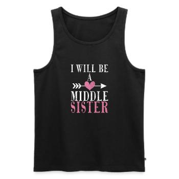 Middle Sister Gifts - Männer Premium Bio Tank Top - Schwarz - Vorne - Michal (187cm)