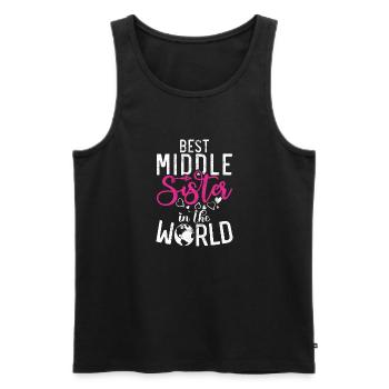 Middle Sister Gifts - Männer Premium Bio Tank Top - Schwarz - Vorne - Michal (187cm)