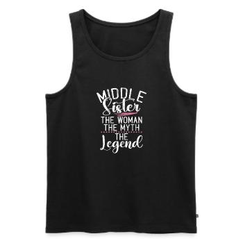 Middle Sister Gifts - Männer Premium Bio Tank Top - Schwarz - Vorne - Michal (187cm)