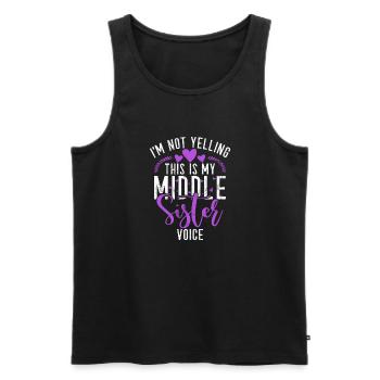 Middle Sister Gifts - Männer Premium Bio Tank Top - Schwarz - Vorne - Michal (187cm)
