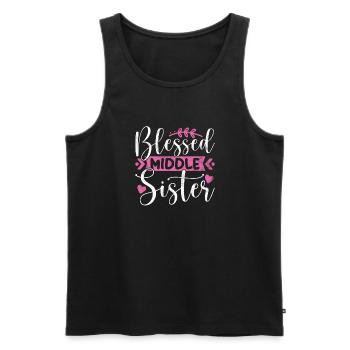 Middle Sister Gifts - Männer Premium Bio Tank Top - Schwarz - Vorne - Michal (187cm)