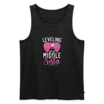 Middle Sister Gifts - Männer Premium Bio Tank Top - Schwarz - Vorne - Michal (187cm)