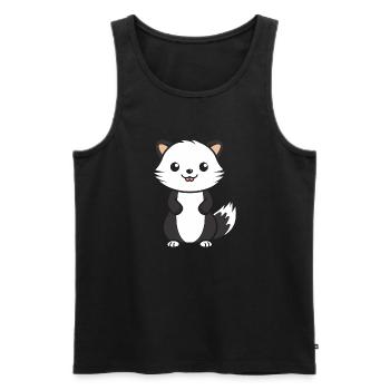 Humor kleines Wiesel - Männer Premium Bio Tank Top - Schwarz - Vorne - AI Model Male 178 light (178cm)