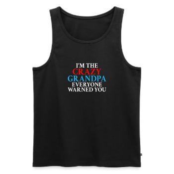 Grandpa Gifts - Männer Premium Bio Tank Top - Schwarz - Vorne - AI Model Male 178 light (178cm)