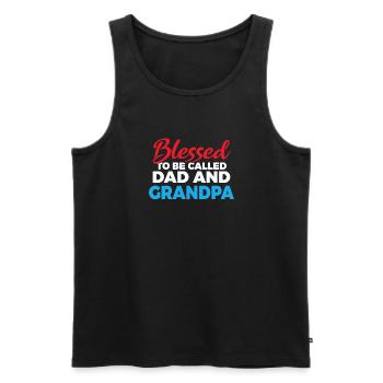 Grandpa Gifts - Männer Premium Bio Tank Top - Schwarz - Vorne - Michal (187cm)