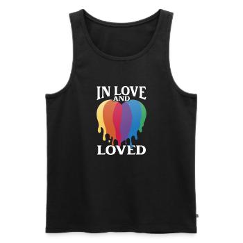 Valentine's Day Gift Wife Girlfriend February 14 - Men's Premium Organic Tank Top - black - Front - AI Model Male 178 light (178cm)