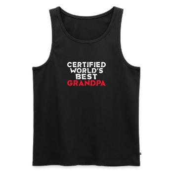 Grandpa Gifts - Männer Premium Bio Tank Top - Schwarz - Vorne - Michal (187cm)
