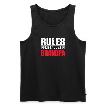 Grandpa Gifts - Männer Premium Bio Tank Top - Schwarz - Vorne - AI Model Male 178 light (178cm)