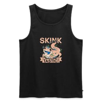 Bluetongue lizard, skink, smooth lizard, blue tongue - Men's Premium Organic Tank Top - black - Front - Michal (187cm)