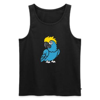 Humor kleiner Papagei - Männer Premium Bio Tank Top - Schwarz - Vorne - AI Model Male 178 light (178cm)