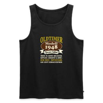 61. Geburtstag Oldtimer Modell 1963 61 Jahre - Männer Premium Bio Tank Top - Schwarz - Vorne - AI Model Male 178 light (178cm)