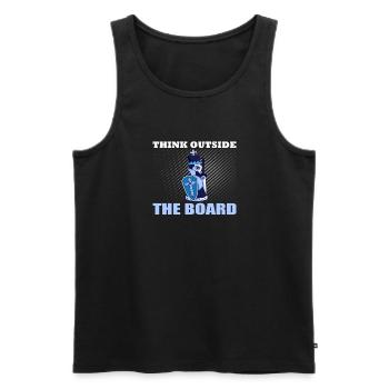 Schach Think Outside - Männer Premium Bio Tank Top - Schwarz - Vorne - AI Model Male 178 light (178cm)