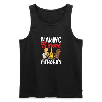 S'more Lagerfeuer Marshmallow Camping - Männer Premium Bio Tank Top - Schwarz - Vorne - Michal (187cm)