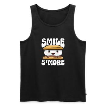 S'more Campfire Marshmallow Camping - Men's Premium Organic Tank Top - black - Front - Michal (187cm)