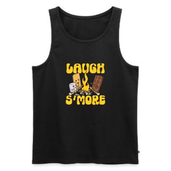 S'more Campfire Marshmallow Camping - Men's Premium Organic Tank Top - black - Front - Michal (187cm)