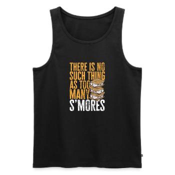 S'more Campfire Marshmallow Camping - Men's Premium Organic Tank Top - black - Front - Michal (187cm)