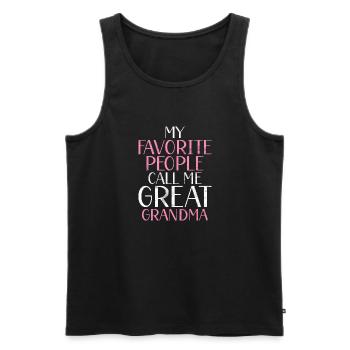 Great Grandma Gifts - Men's Premium Organic Tank Top - black - Front - Michal (187cm)