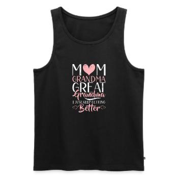 Great Grandma Gifts - Men's Premium Organic Tank Top - black - Front - Michal (187cm)