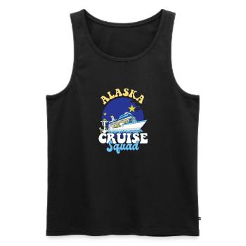 Voyage de vacances en famille de l’escouade de croisière en Alaska - Débardeur bio Premium Homme - noir - Devant - AI Model Male 178 light (178cm)